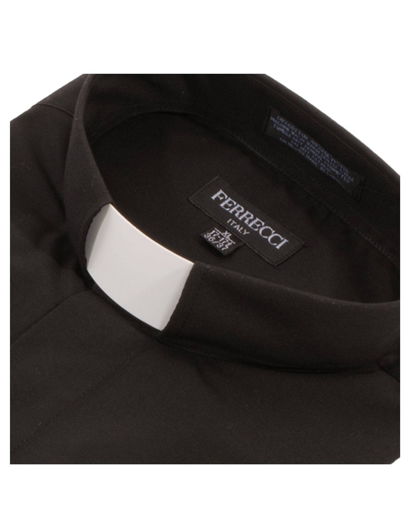 Men's Black Clergy Shirt