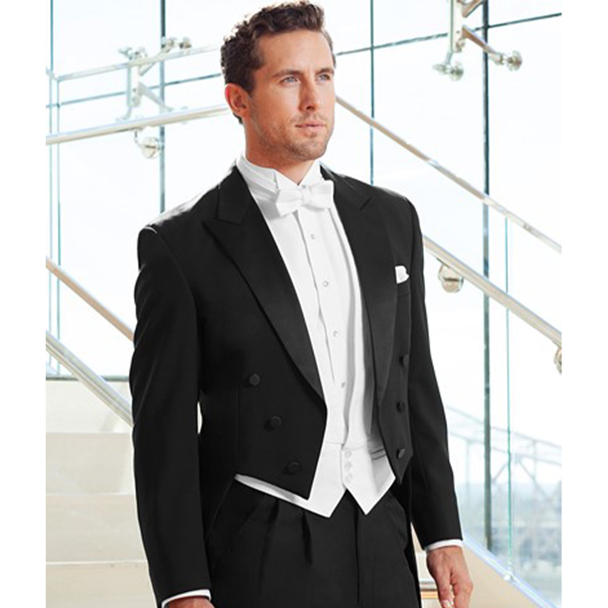 Black Full Dress Tails Tuxedo Long / 58/52W Black Full Dress Tails Tuxedo Long / 58/52W