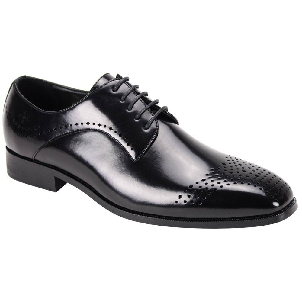 Black Perf Toe Oxford Dress Shoe