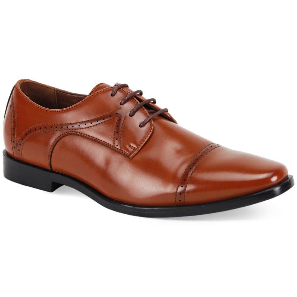 Cognac Cap Toe Dress Shoes | Elevate Your Style with Distinctive Elegance at DNK Mobile D&K SUIT DISCOUNTERS Cognac Cap Toe Dress Shoes | Elevate Your Style with Distinctive Elegance at DNK Mobile D&K SUIT DISCOUNTERS