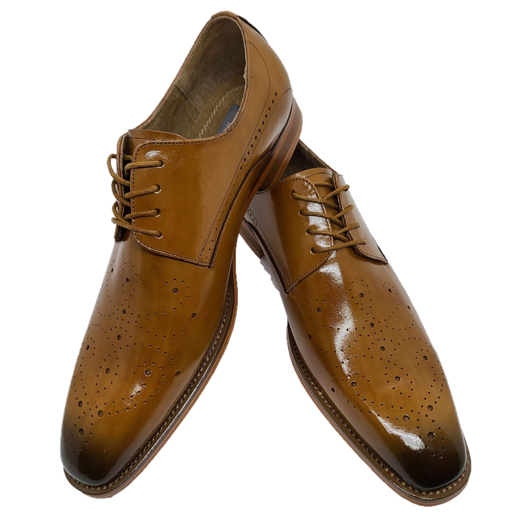 Giovanni Tan Leather Oxford Shoe