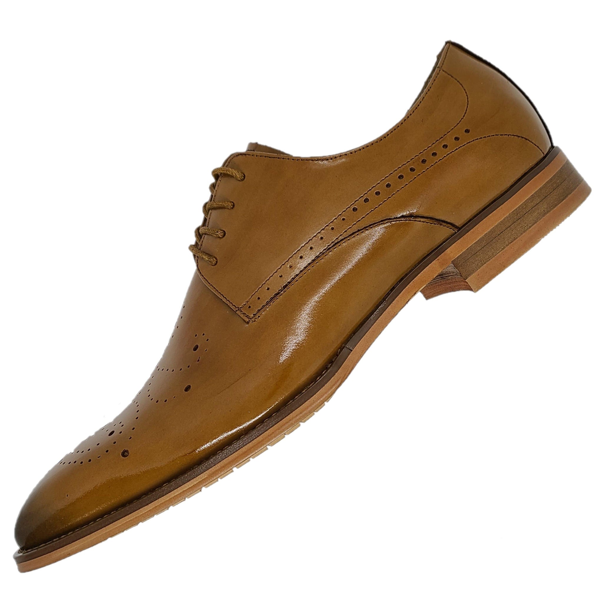 Giovanni Tan Leather Oxford Shoe