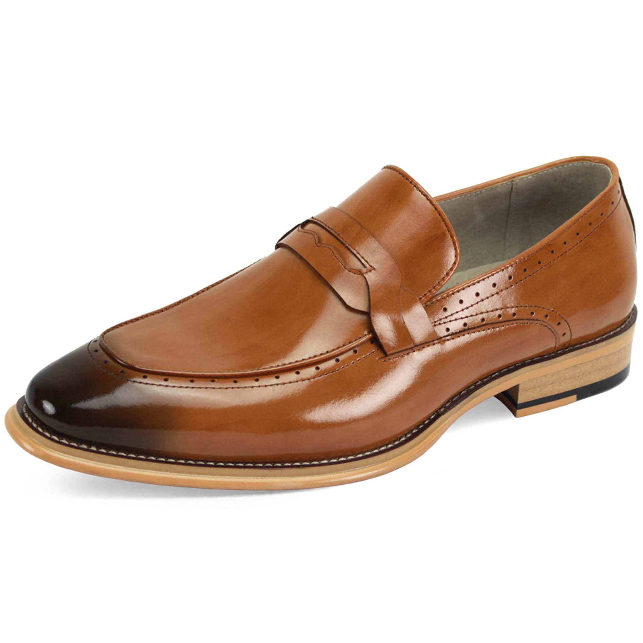 Giovanni Tan Leather Penny Loafer