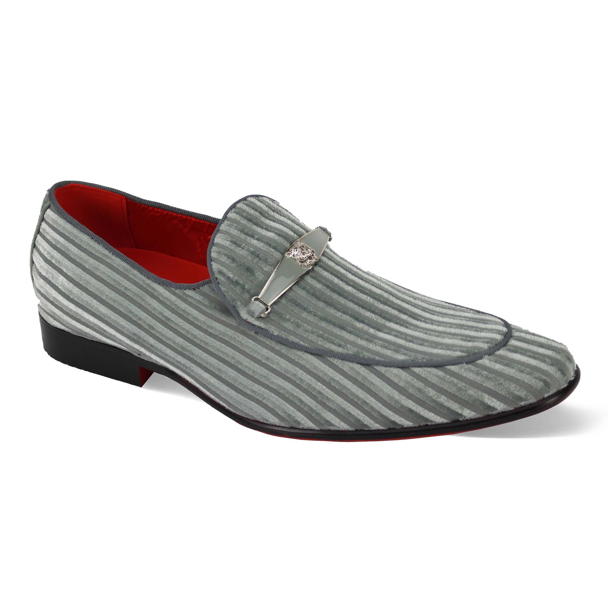 Silver Velvet Fashion Loafer