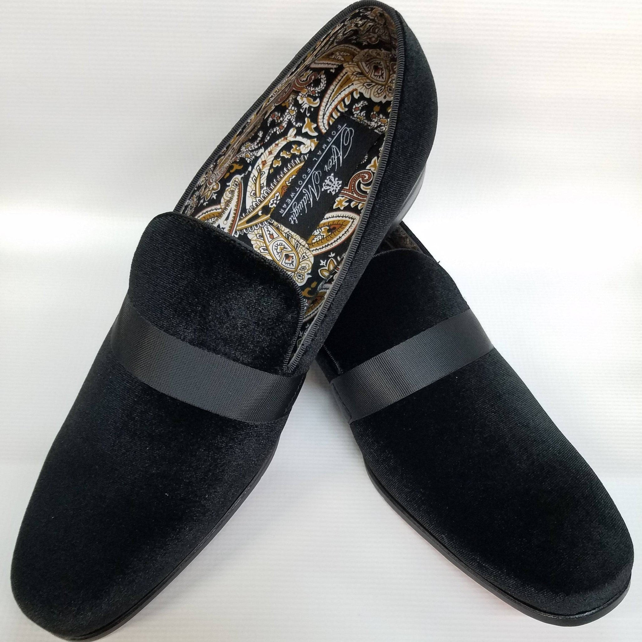 Black Velvet Fashion Loafer for Men