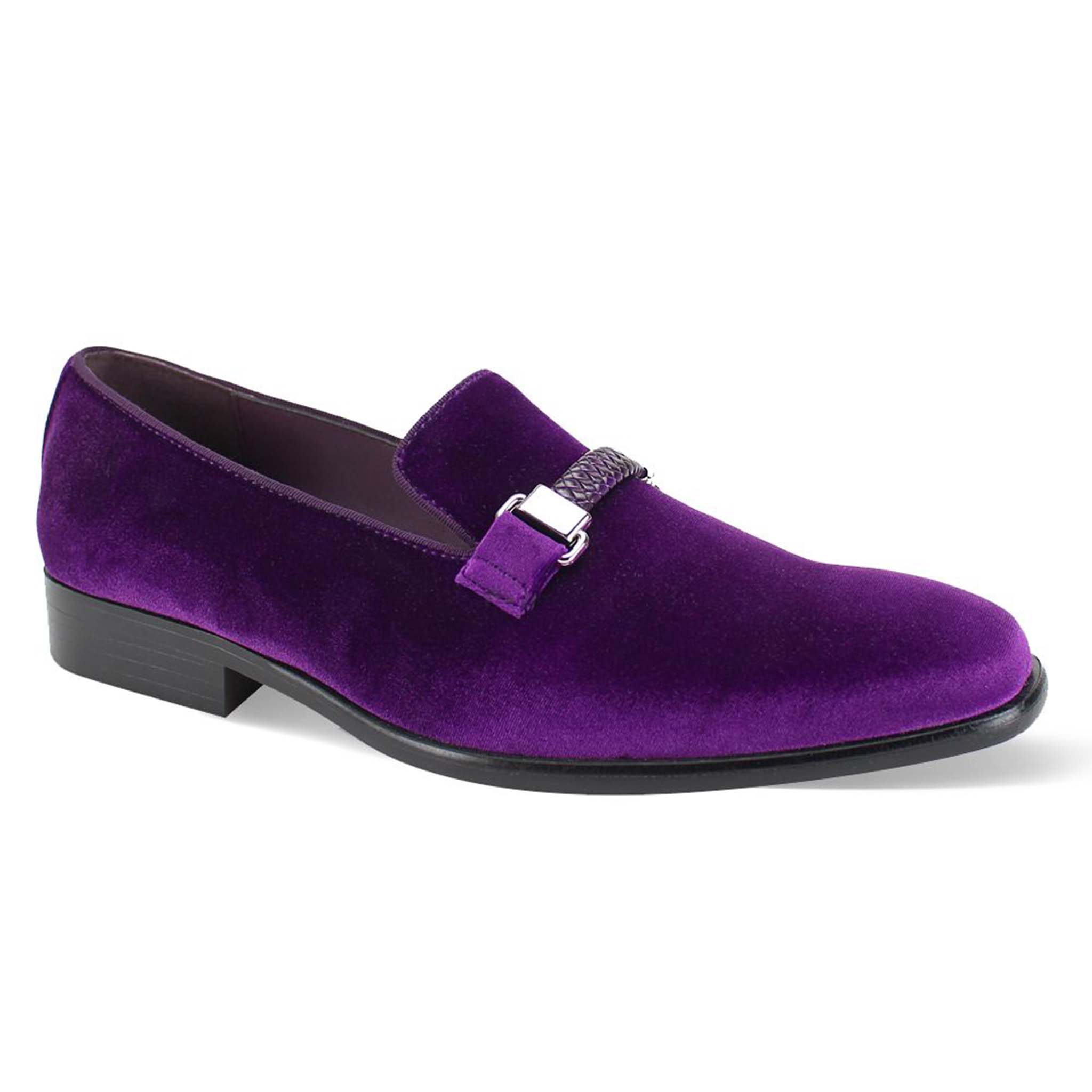 Purple Velvet Fashion Loafers