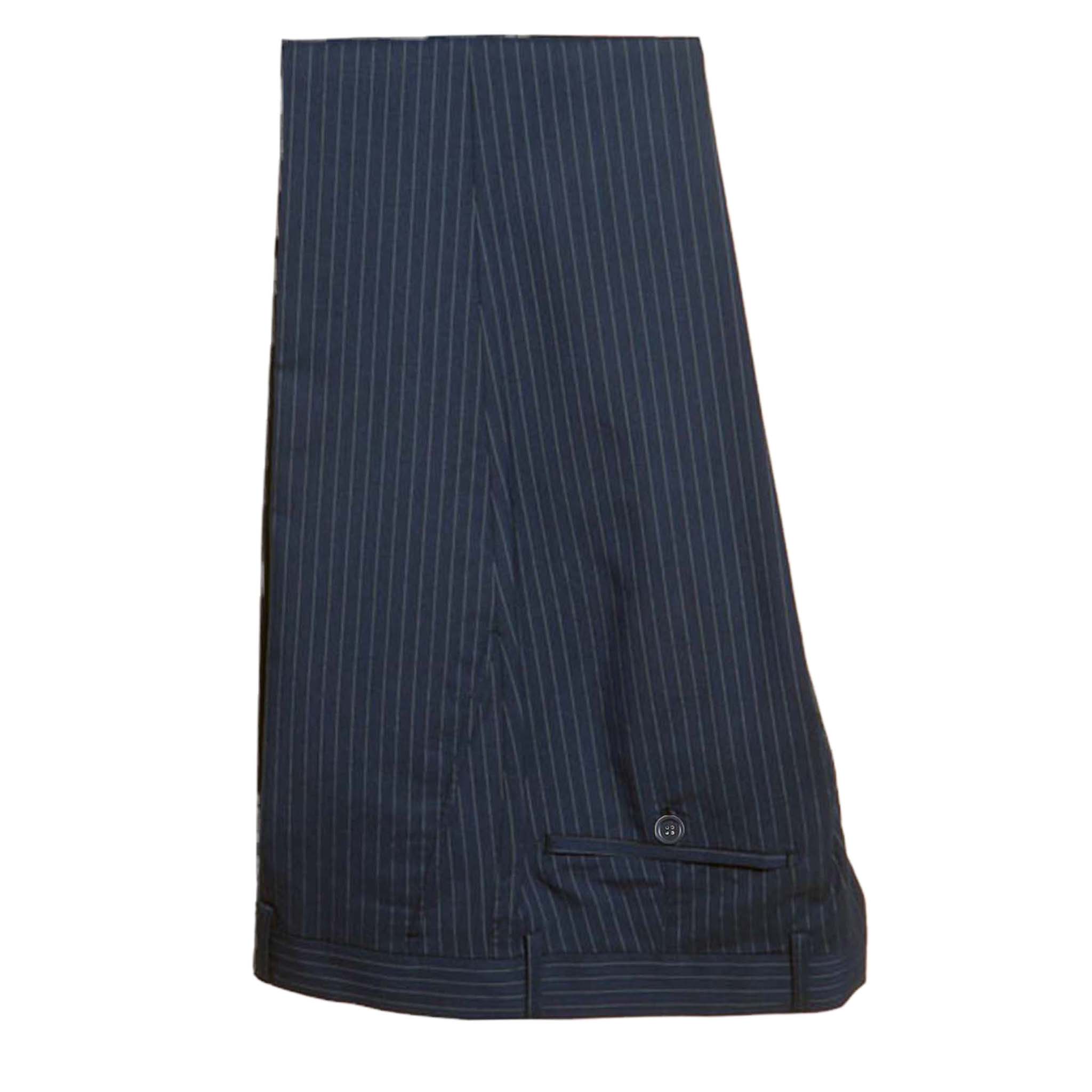 Navy Slim Fit Pinstripe D.B. Suit