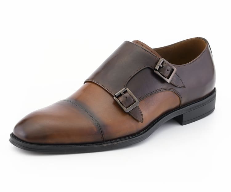 monk strap dress shoes Versatile Style: Two-Tone Monk Strap Dress Shoes for Men
