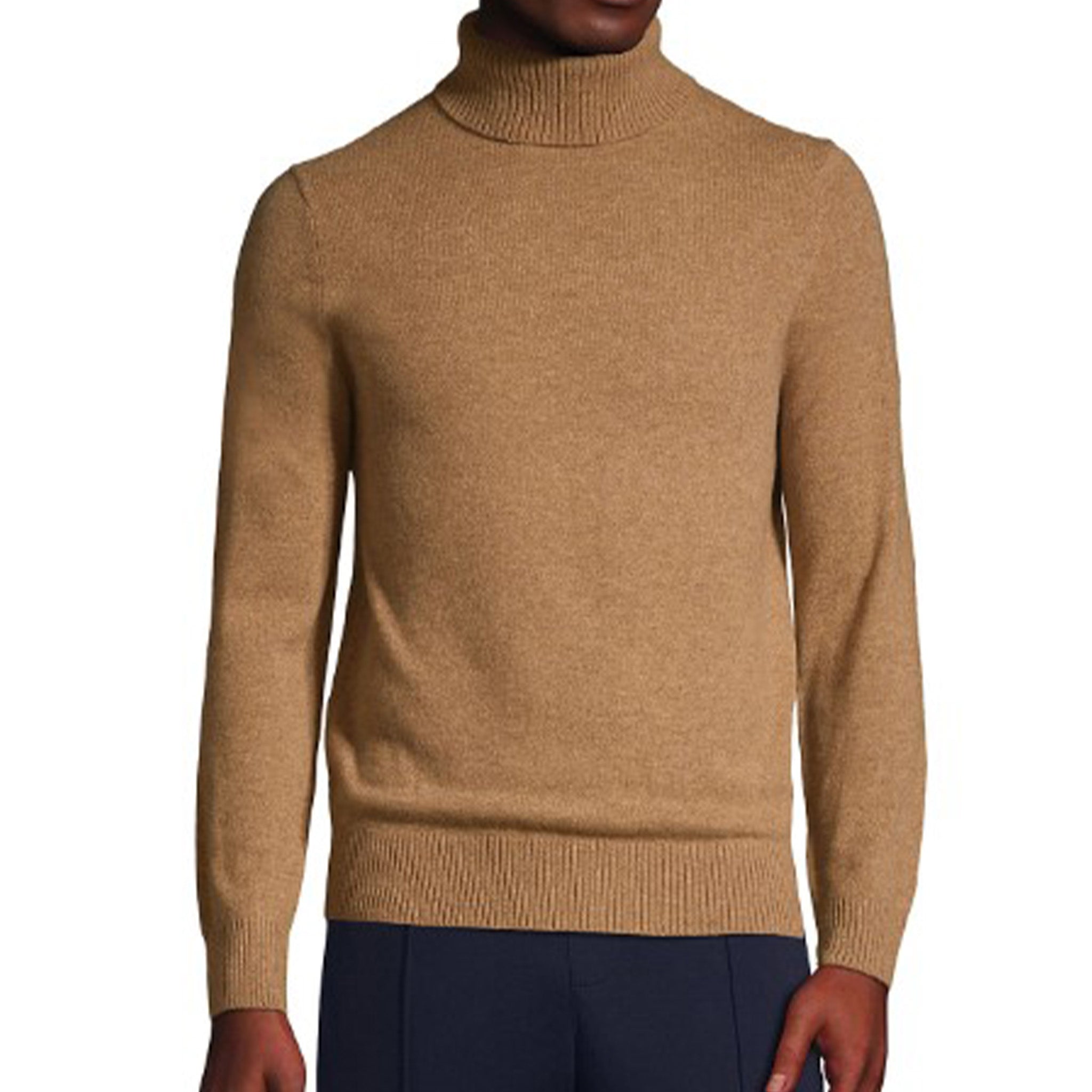 Men's Tan Turtle Neck Sweater