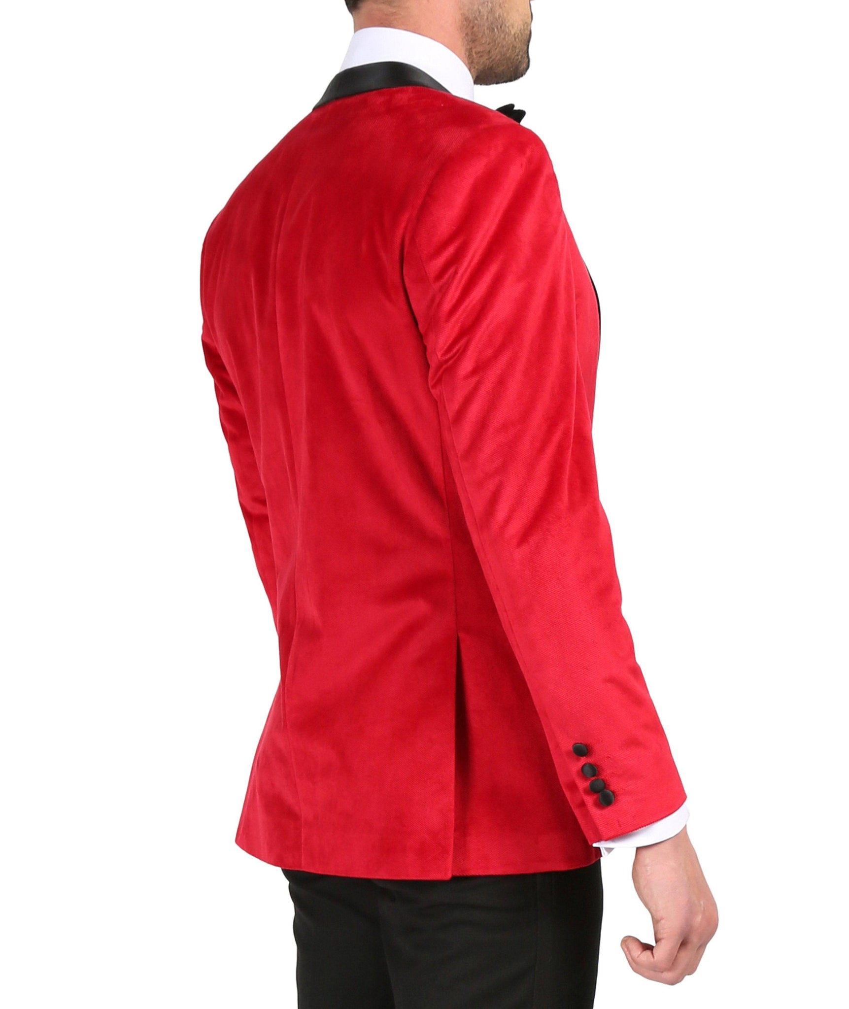 Red Velvet Slim Fit Sport Coat