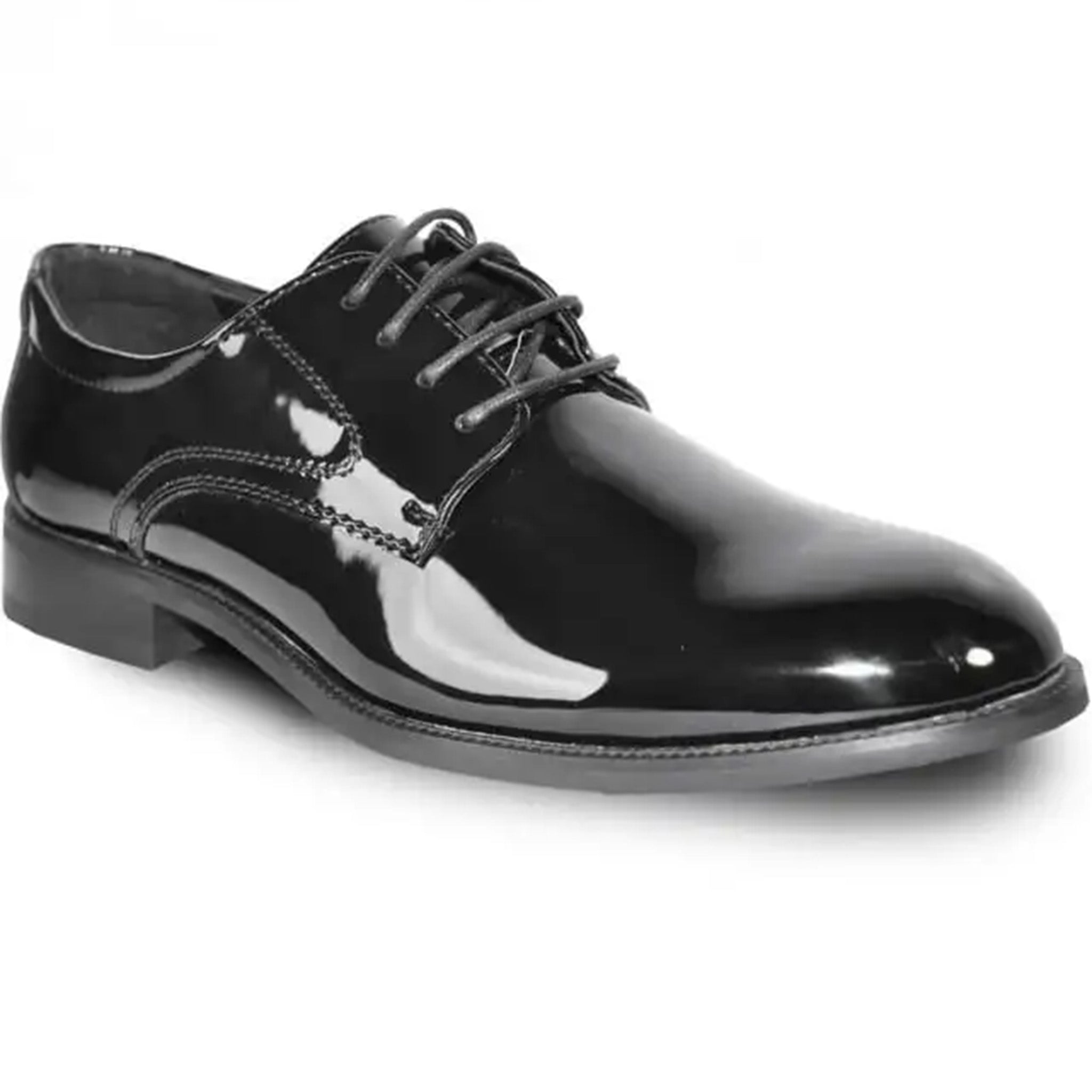 Black Patent Lace Up Tuxedo Shoe