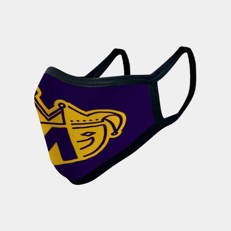 Mobile Mardi Gras Logo Mask (Purple/Gold) DKLSMMG