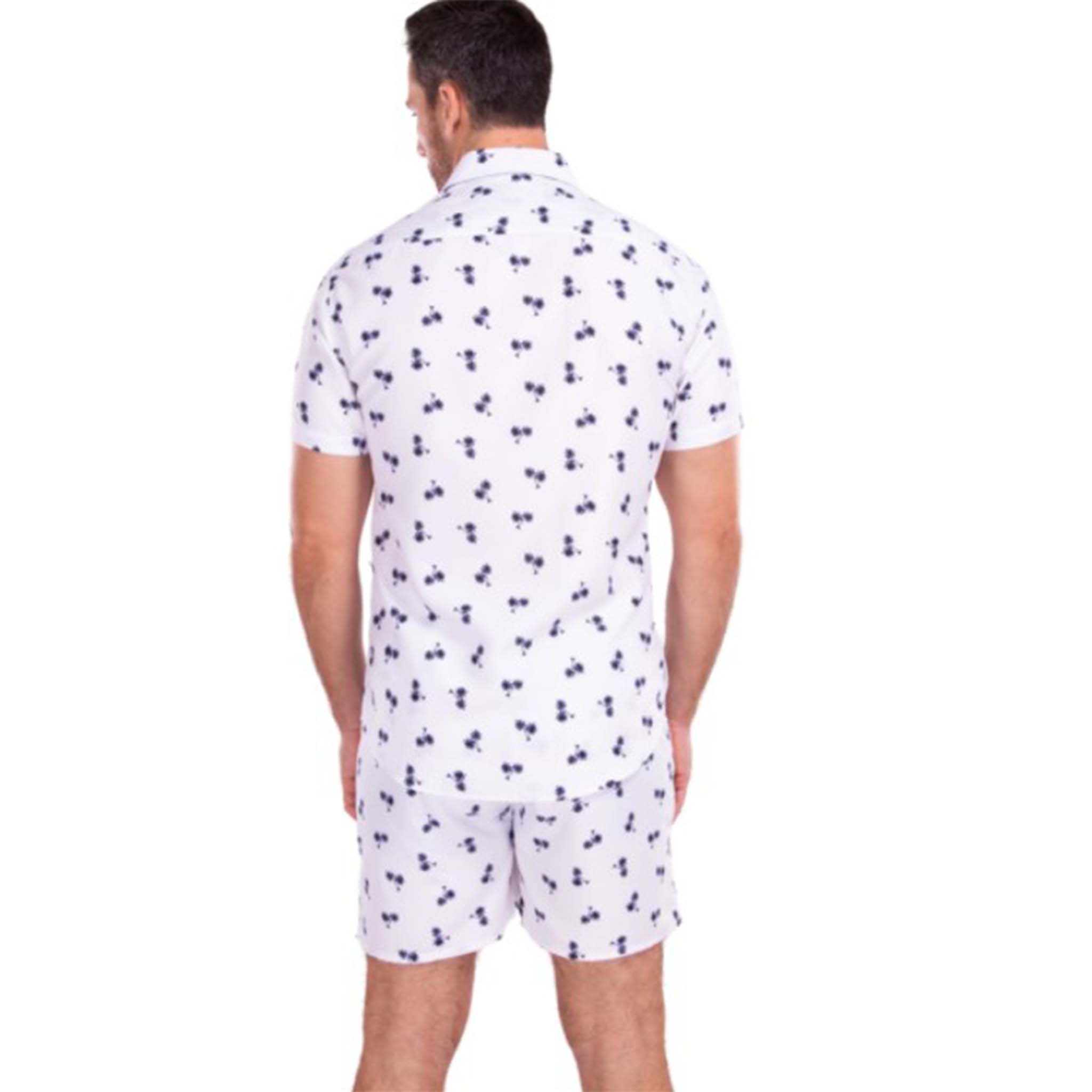 Stay Cool and Trendy with the White Tropical Print Short Set at DNK Mobile