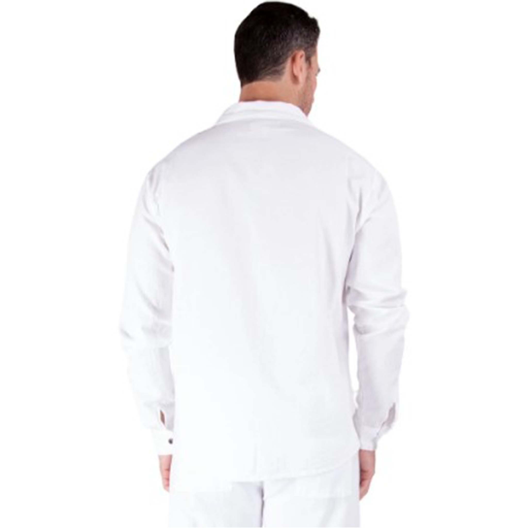 White Drawstring L.S. Shirt