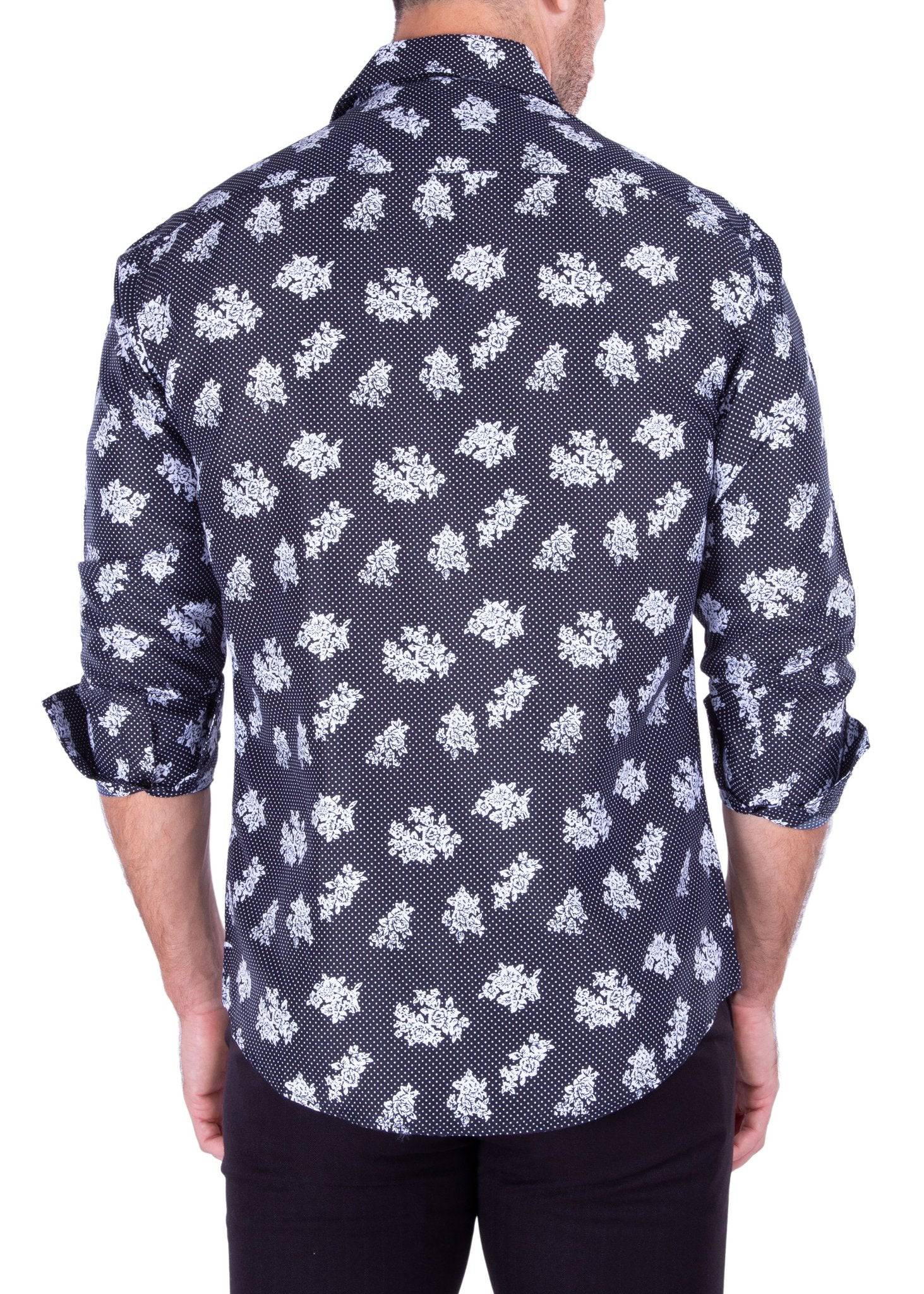 High-Quality Black Paisley Print Men's Shirt