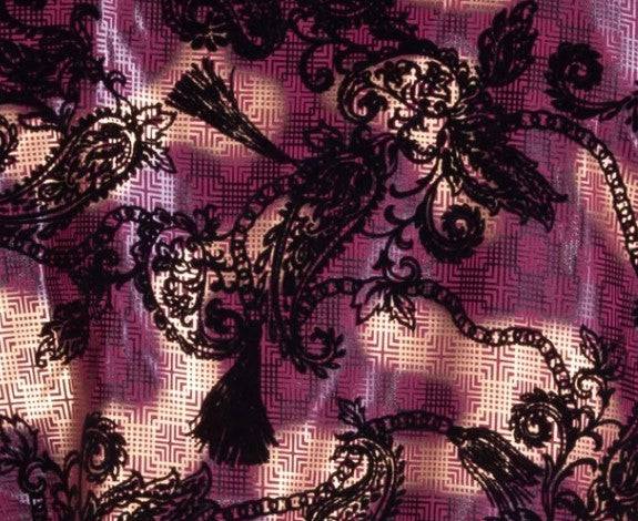 Burgundy Foil Print Fashion Shirt