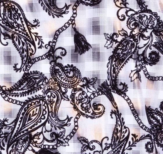 White Foil Print Fashion Shirt