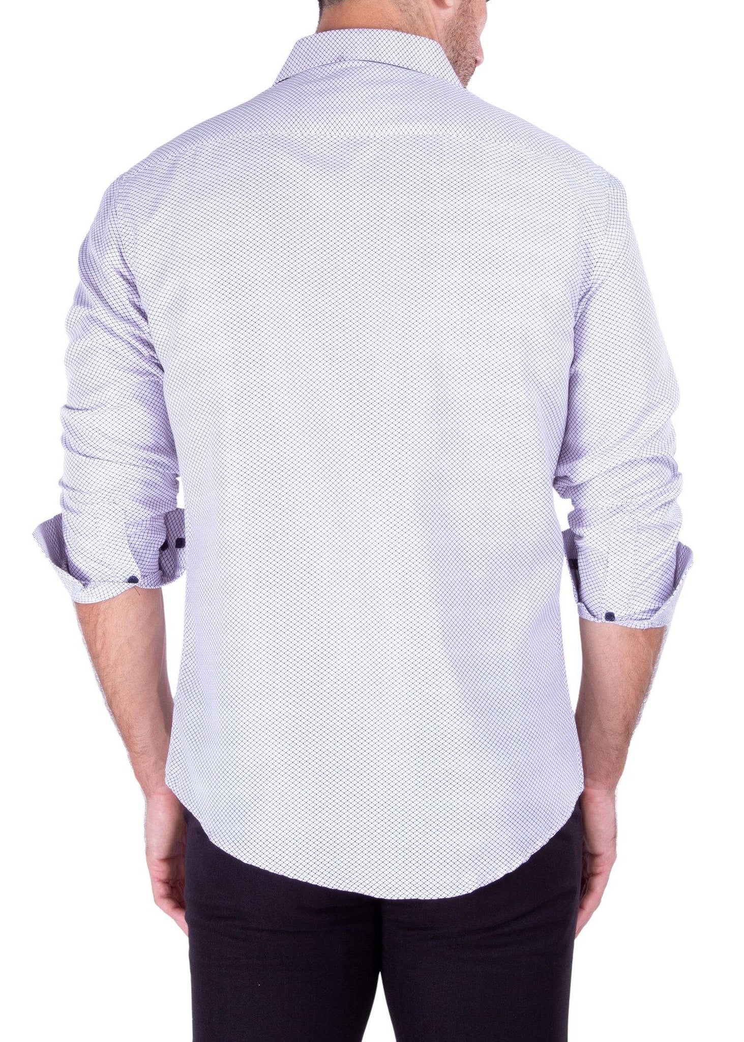 White Patterned Men's Shirt