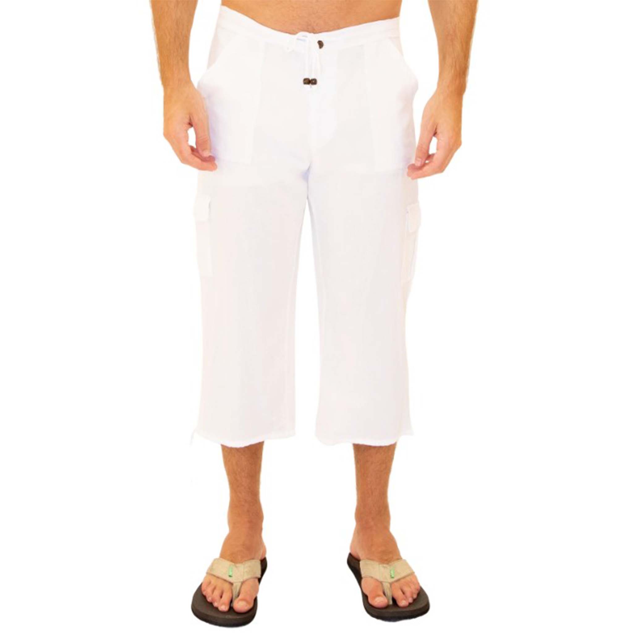 White Resort Wear Capris
