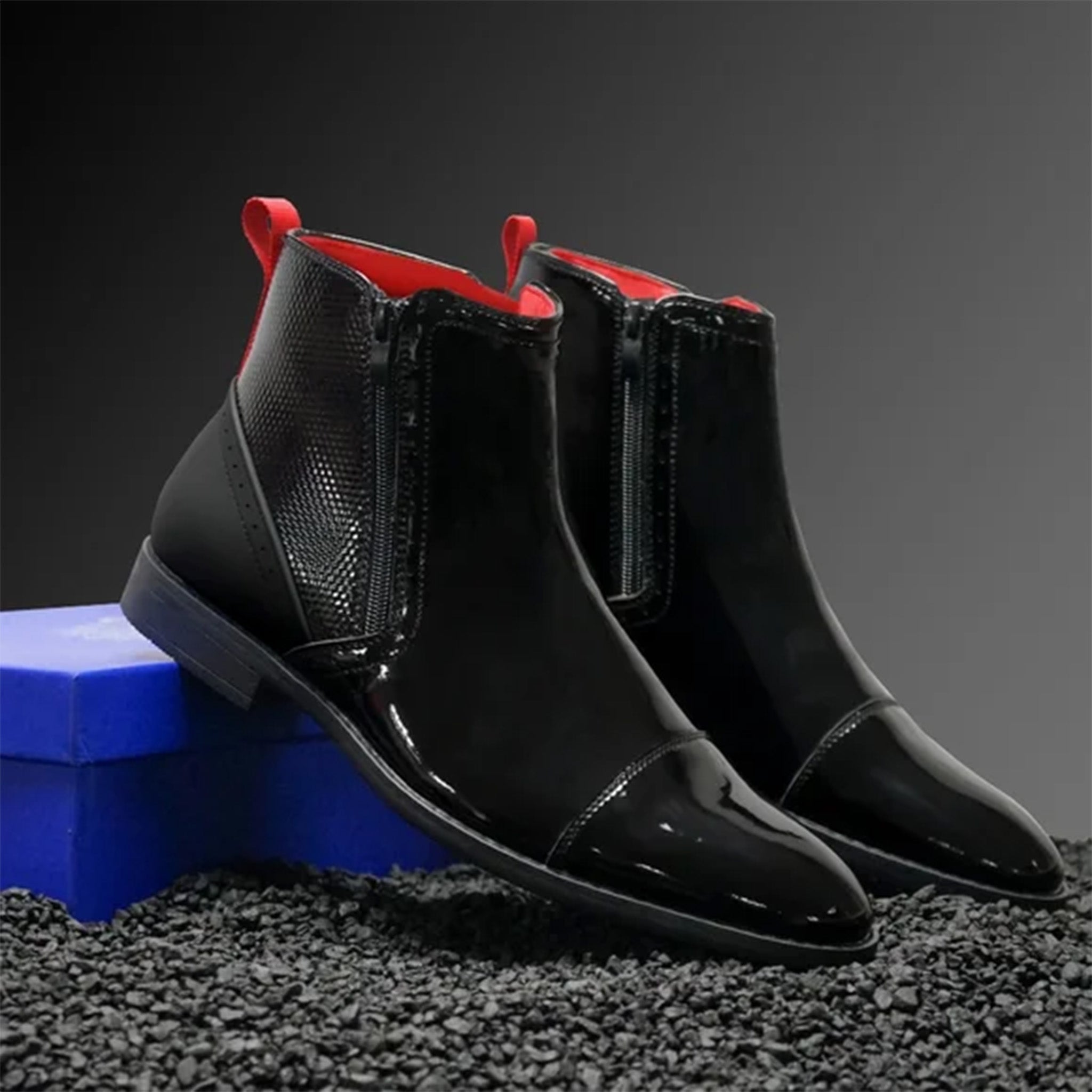 Black Patent Chelsea Boot