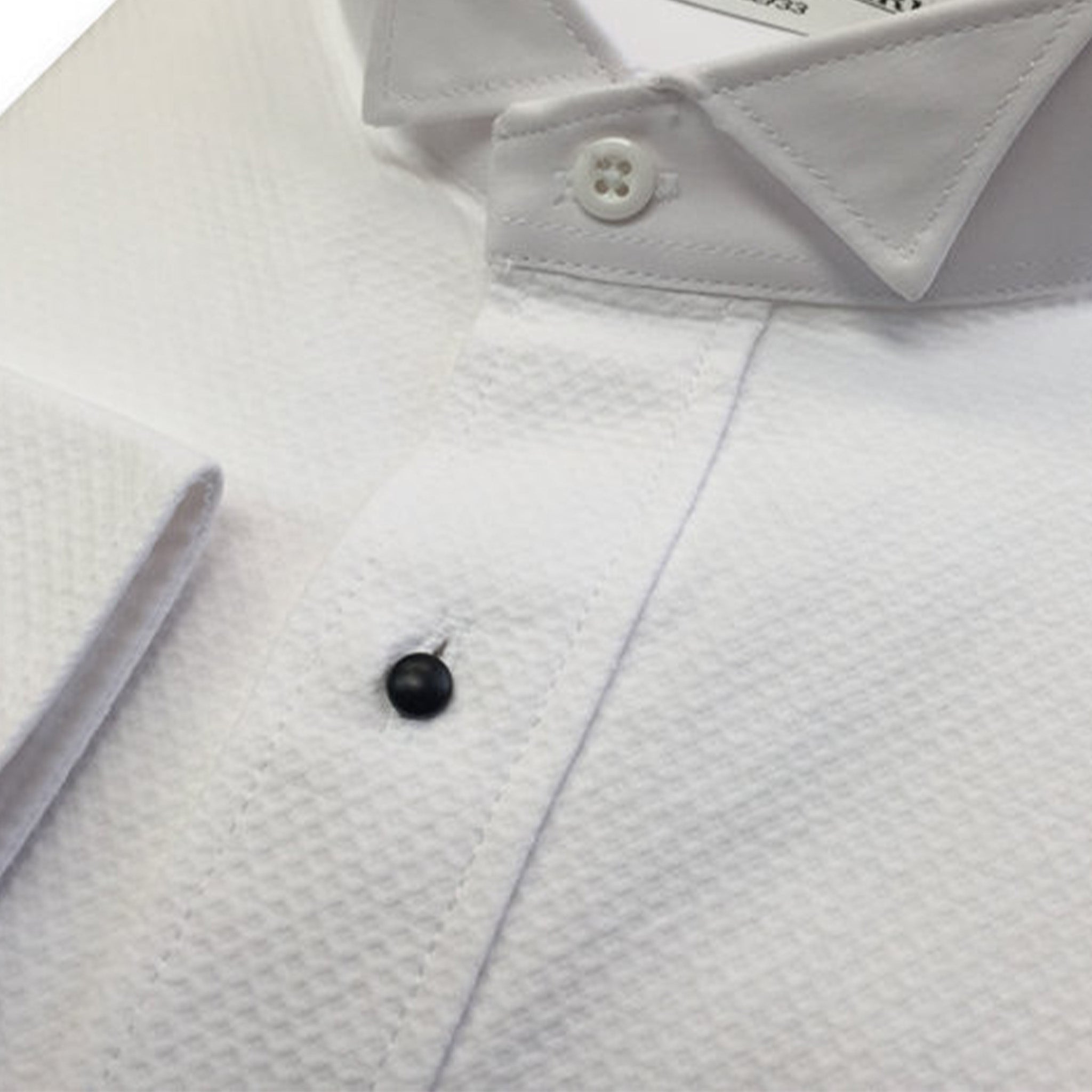 White Pique Formal Shirt | Elevate Your Elegance with Distinctive Style