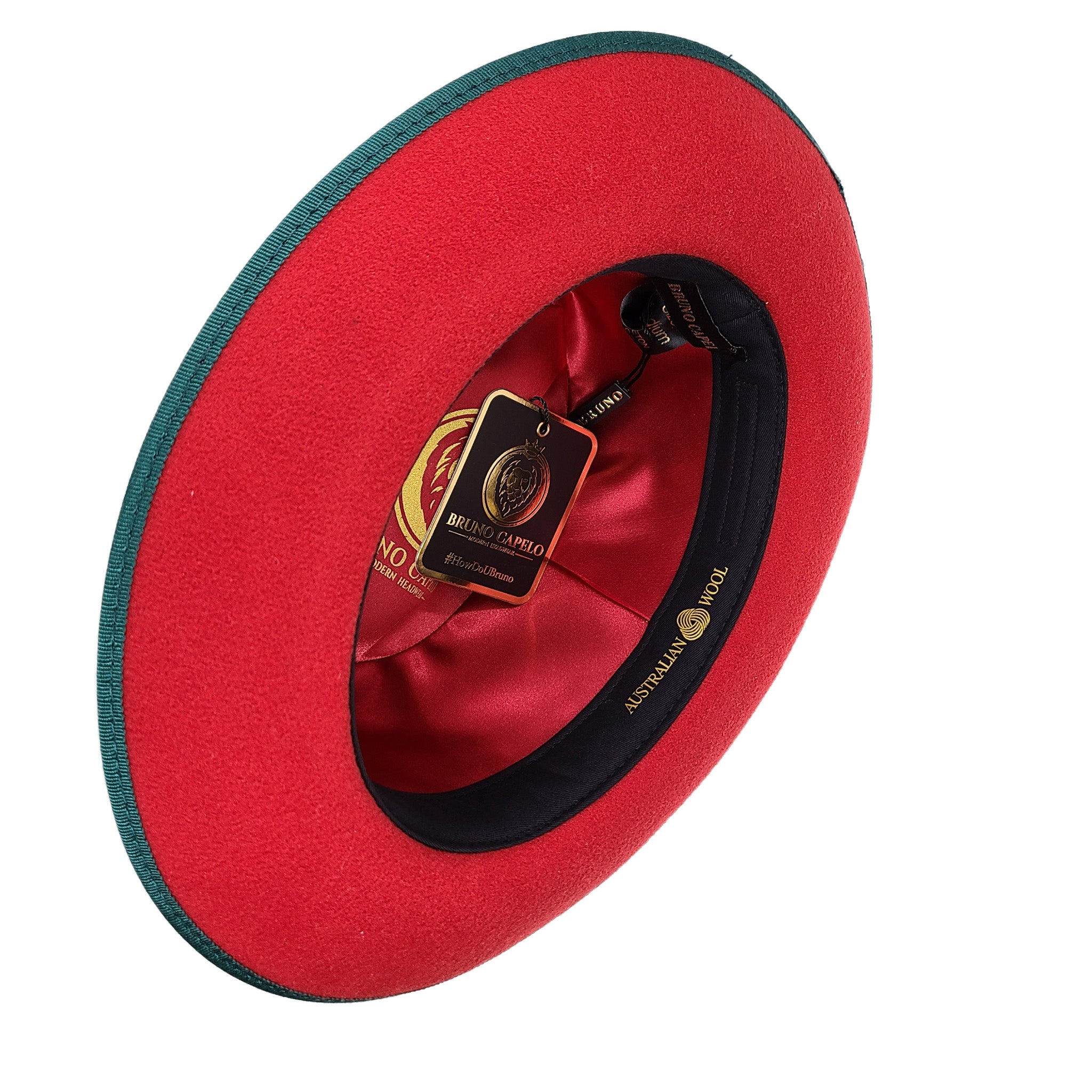 Green and Red Color Bottom Hat - Bottom View