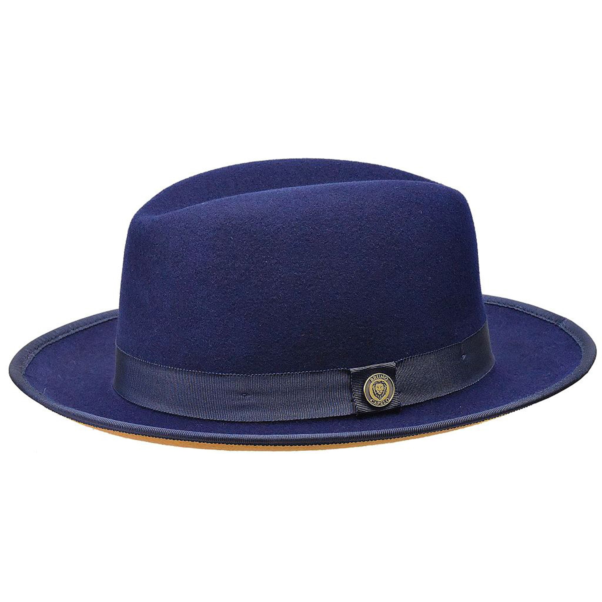 Navy/Camel Contrast Bottom Hat