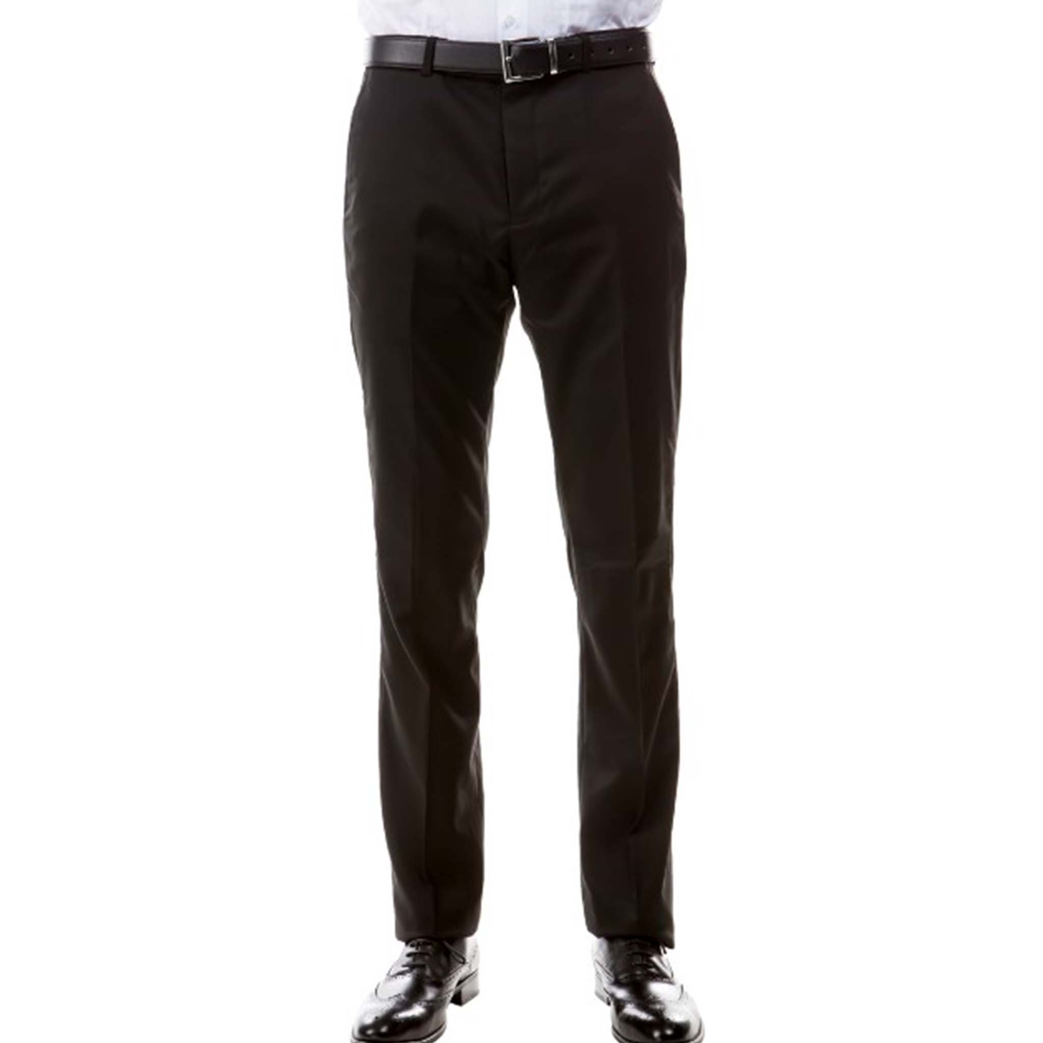 Black Modern Fit Suit Pants Close-Up Detail
