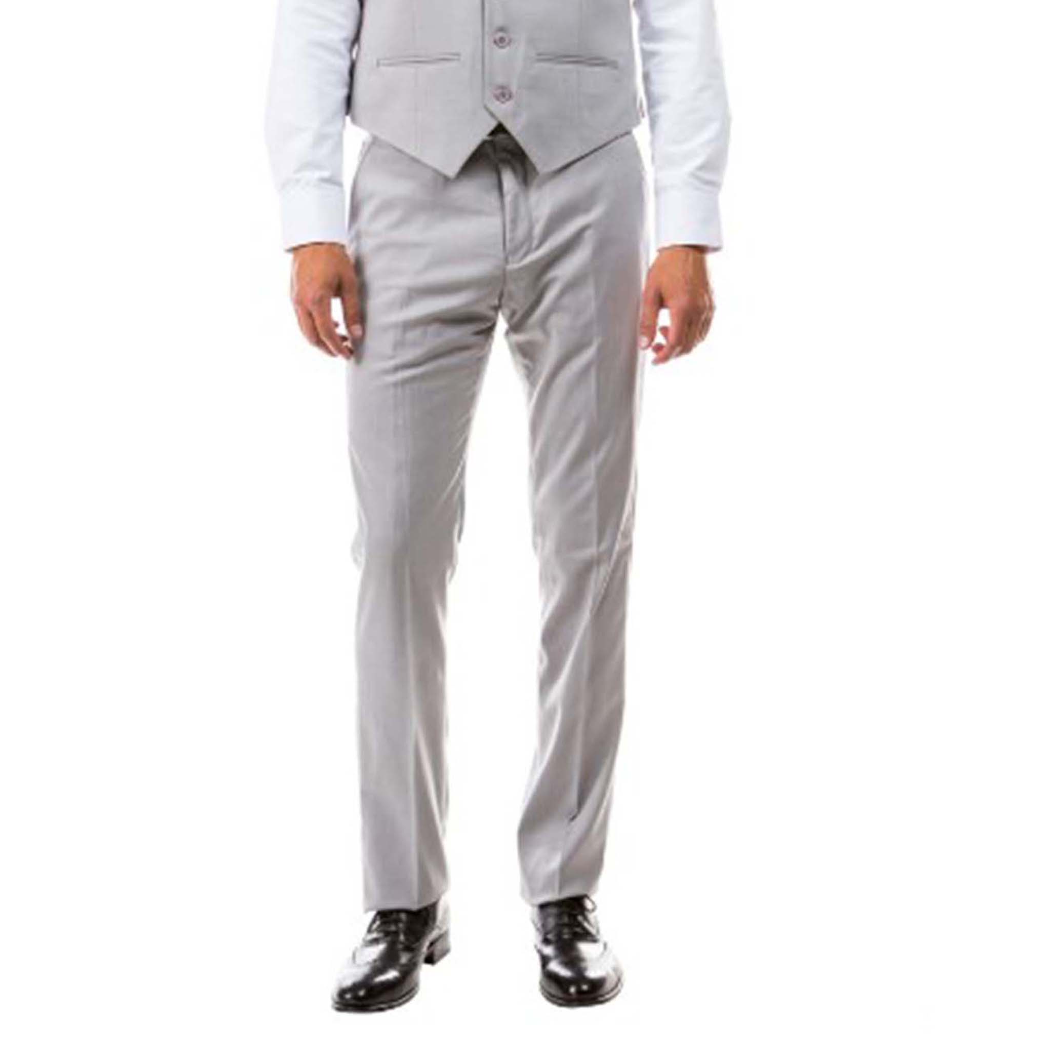 Men's Grey Modern Fit Suit Pants