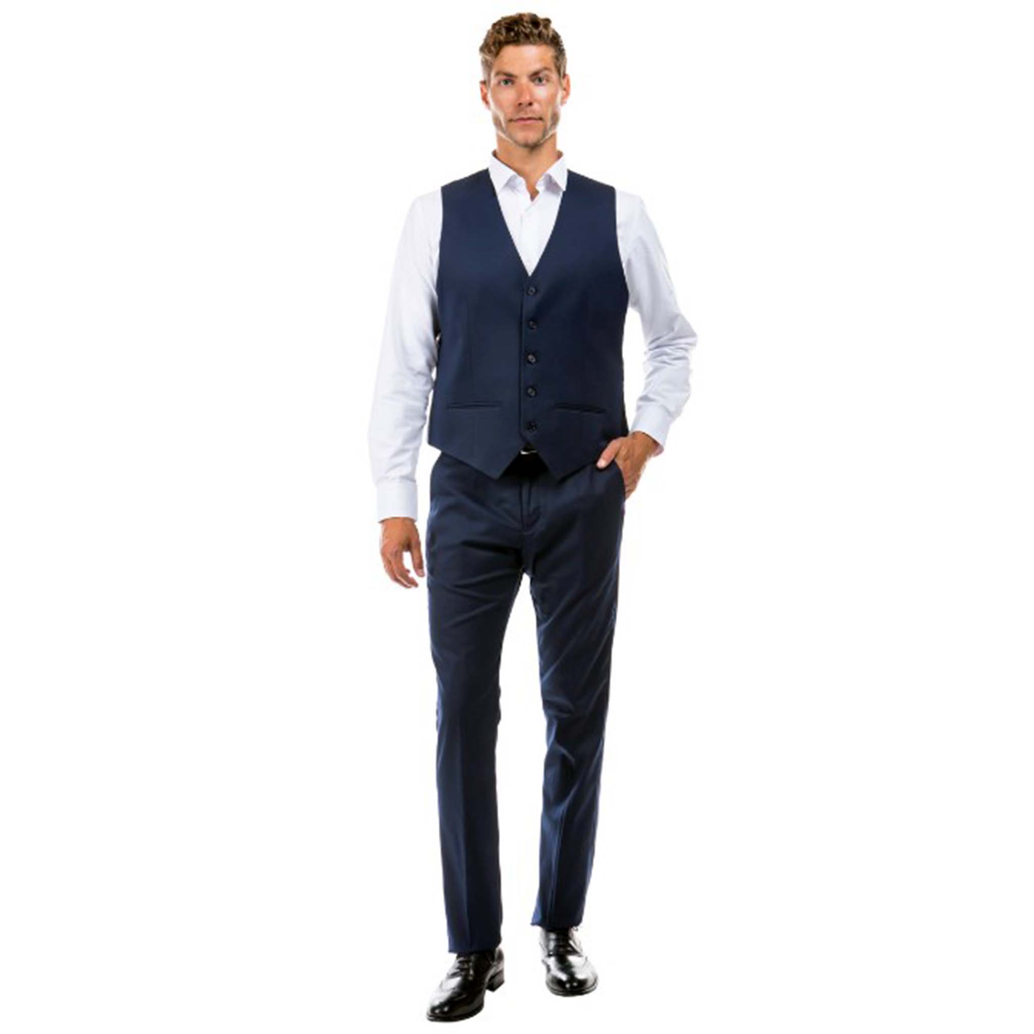 Men's Navy Modern Fit Suit Pants 52 Men's Navy Modern Fit Suit Pants 52