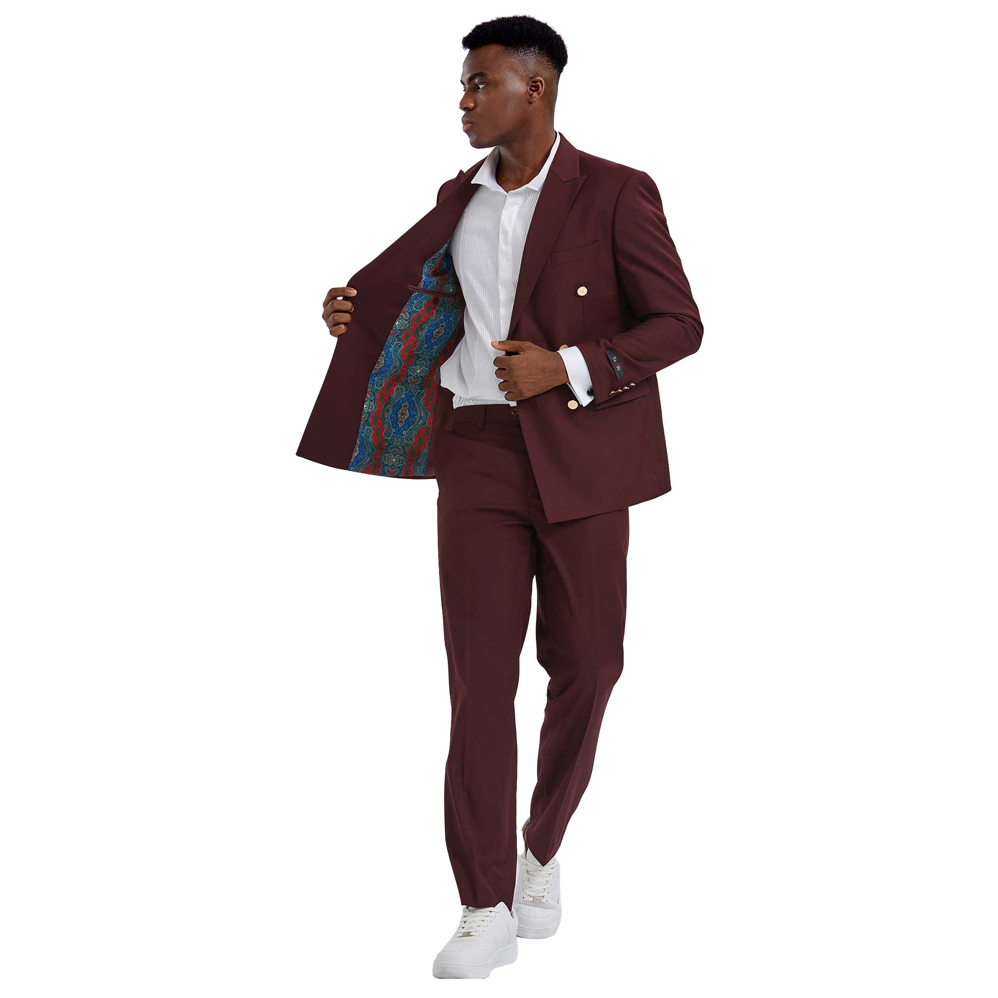 Tazio Slim Fit Burgundy D.B. Suit