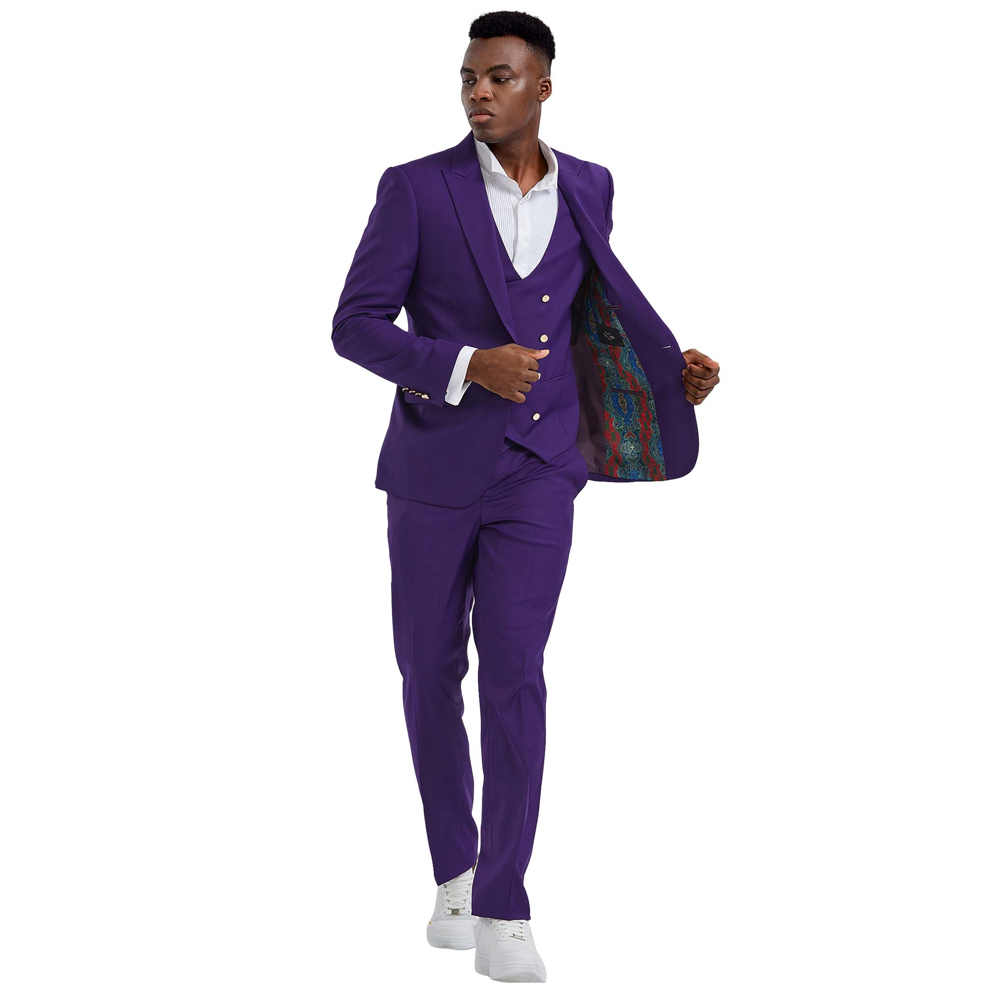 Tazio Slim Fit Purple 3pc Suit