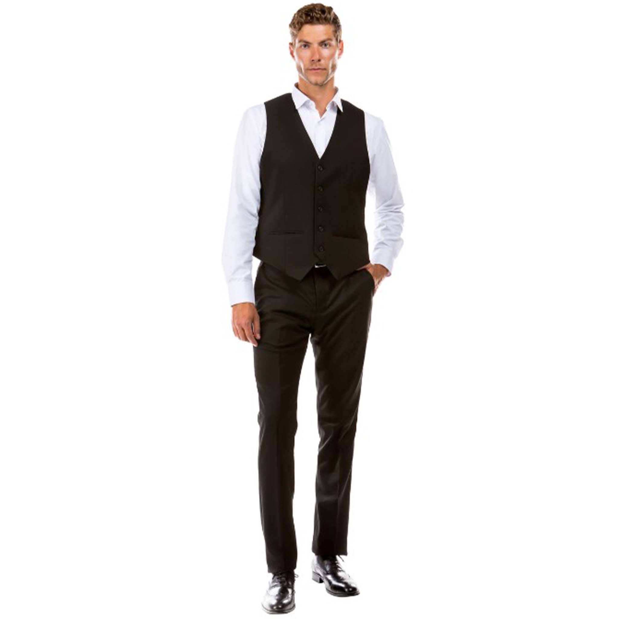 Men’s Black Modern Fit Suit Vest | D&K SUIT DISCOUNTERS