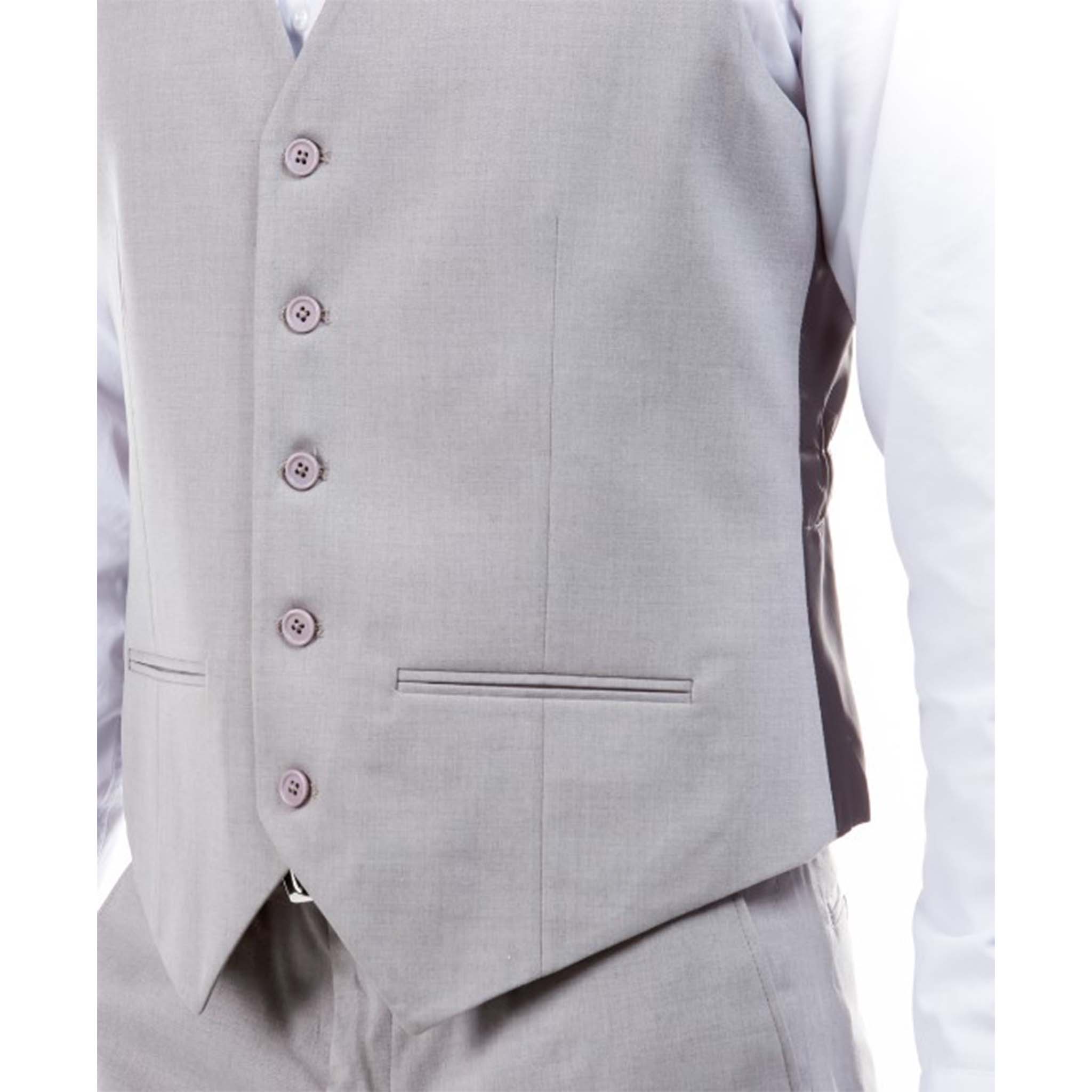 Men's Grey Modern Fit Suit Vest 56 Men's Grey Modern Fit Suit Vest 56