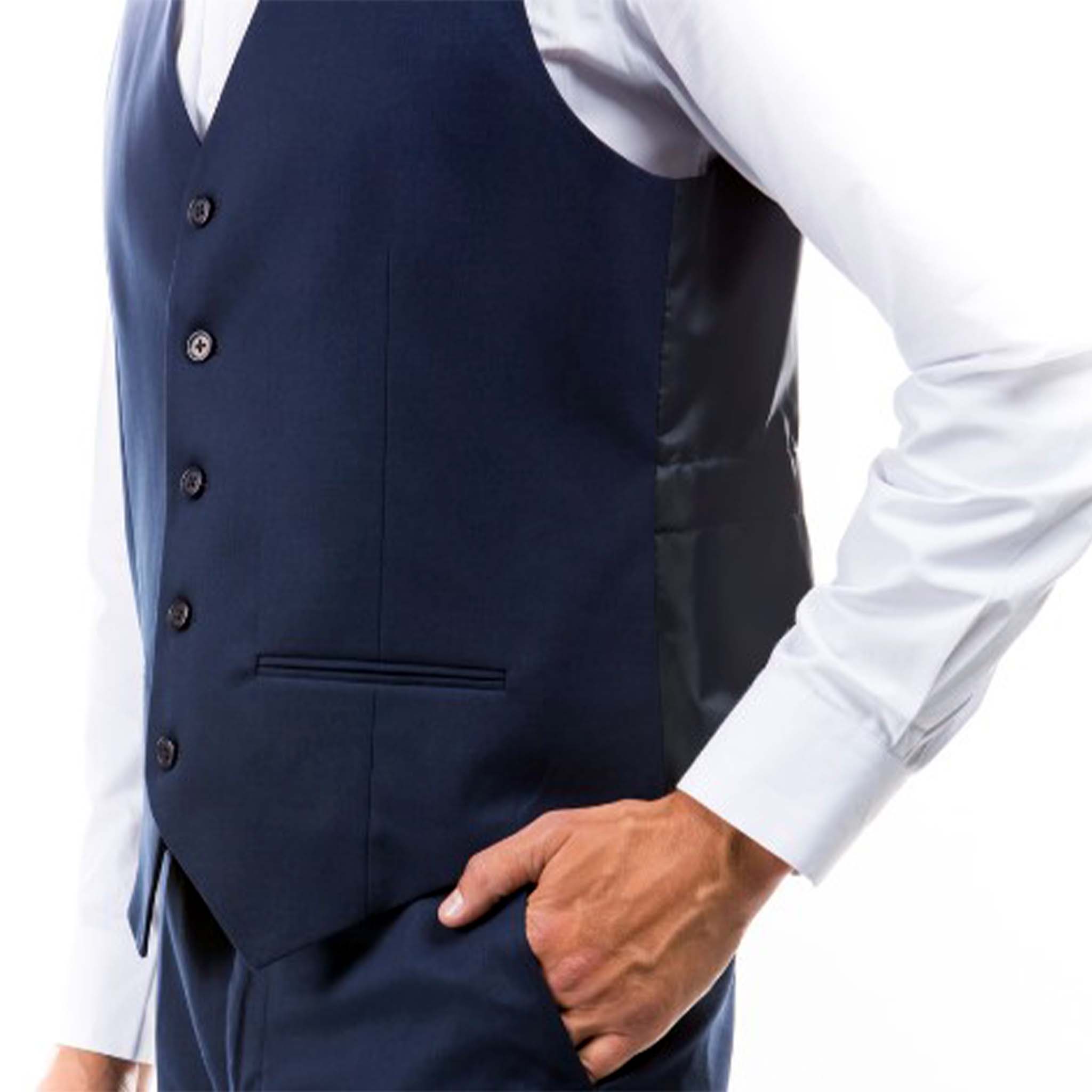 Mens navy blue online vest and pants