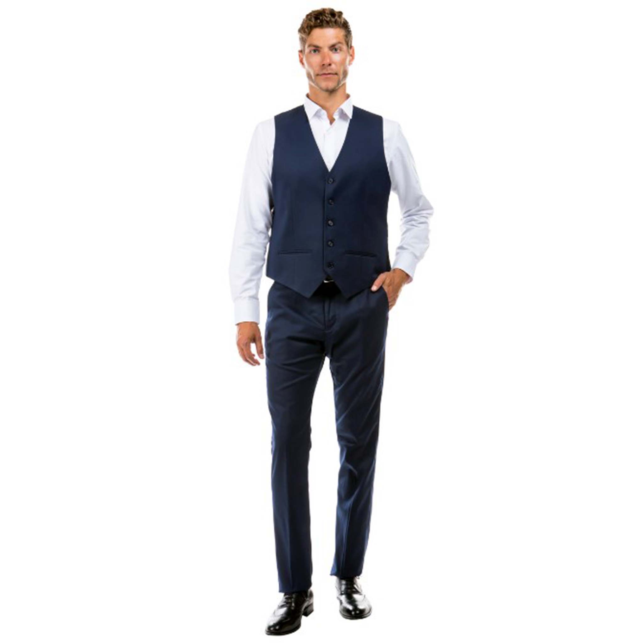 Men's Navy Modern Fit Suit Vest