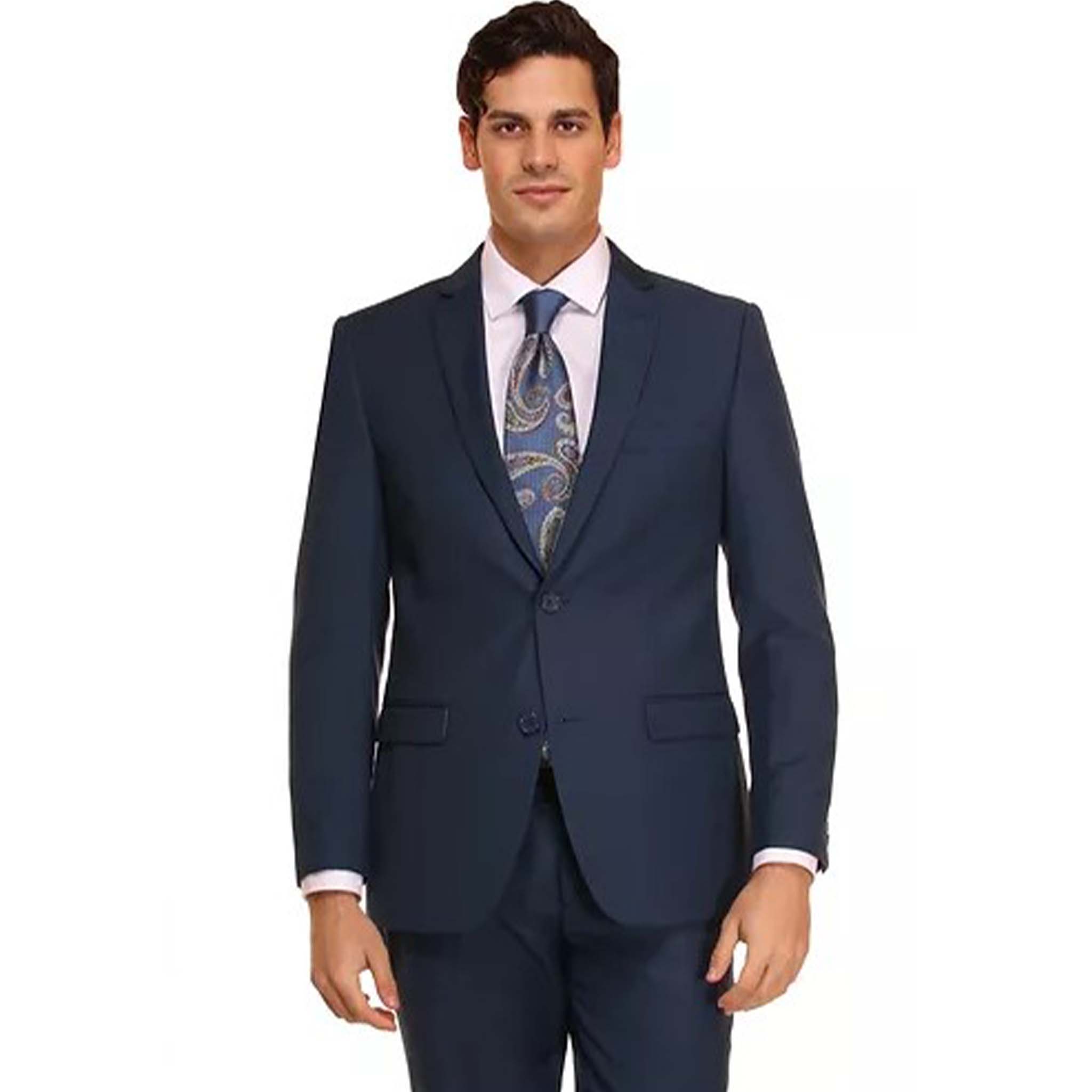 Men's Modern Fit Ink Blue Suit