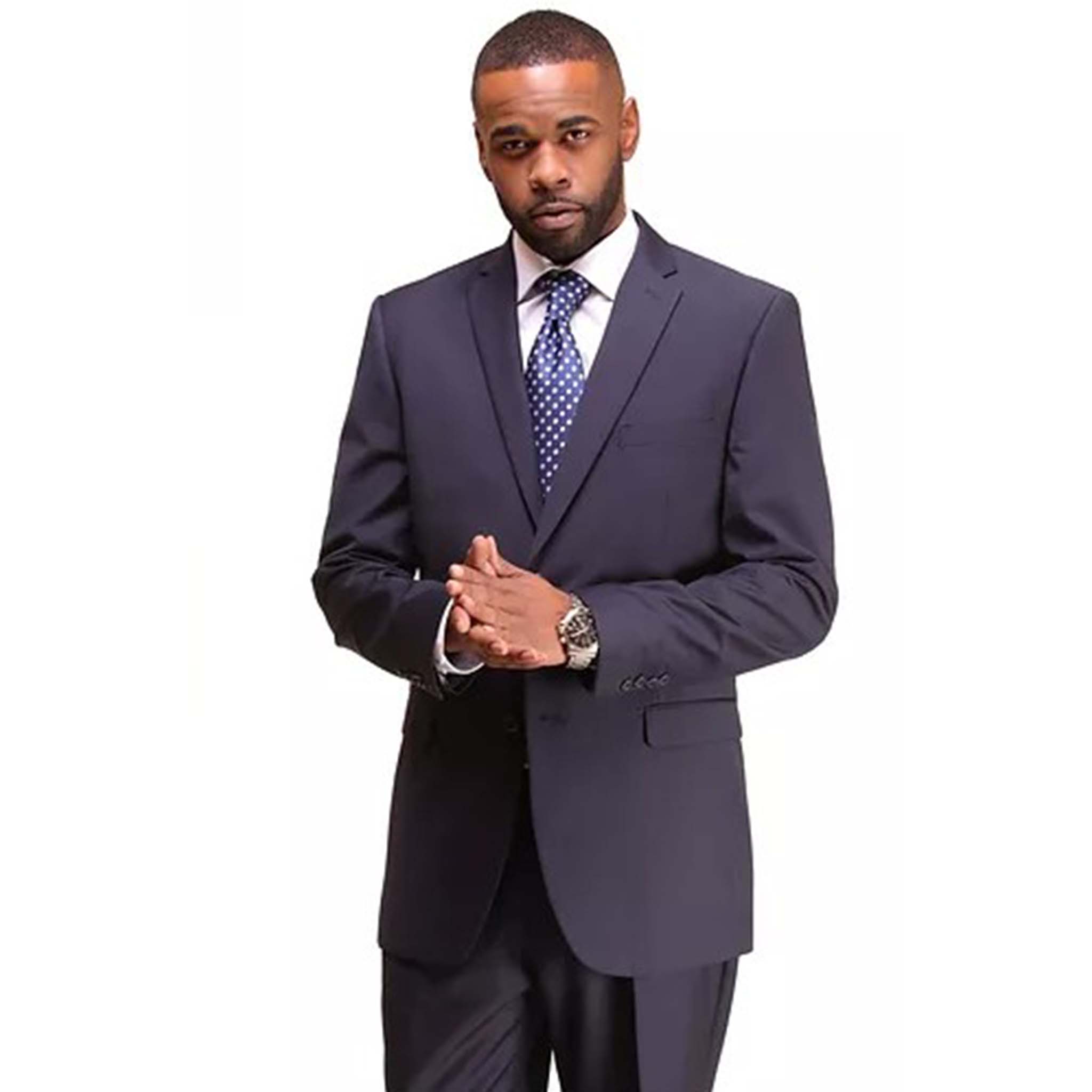 purple dress shirt with navy suit