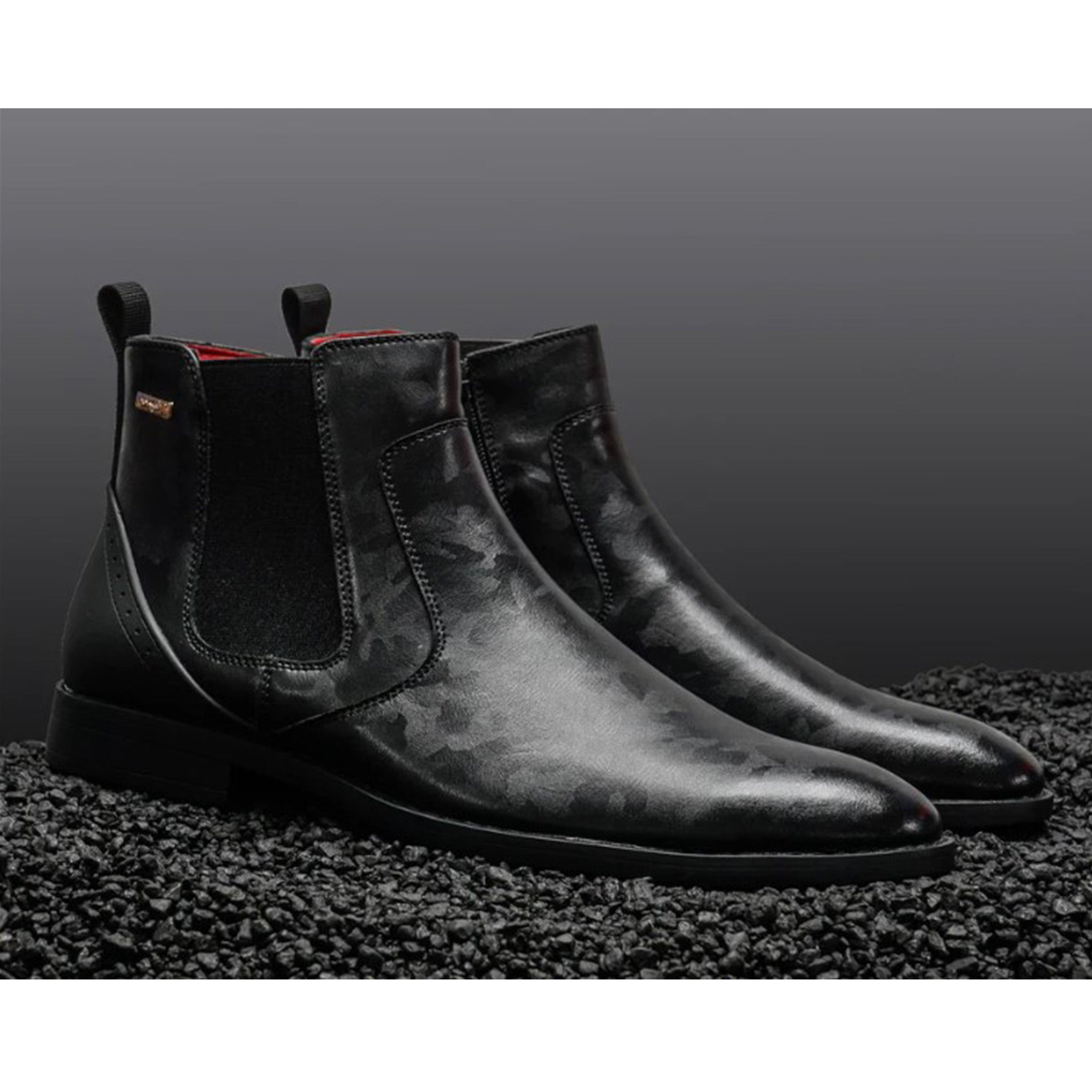 Black Leather Chelsea Boot