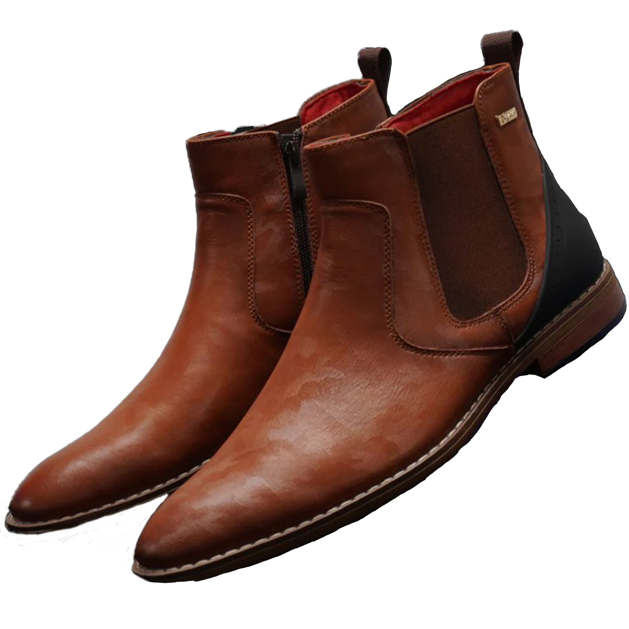 Cognac Leather Chelsea Boot