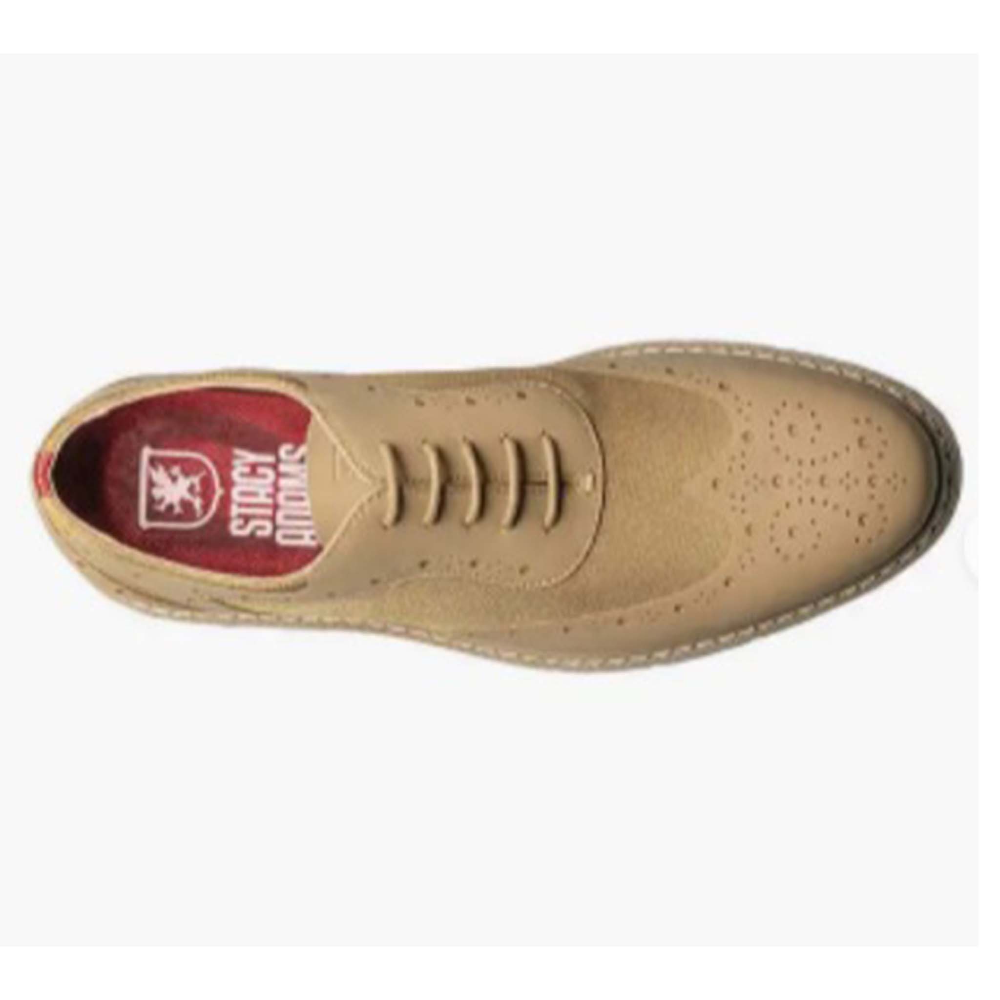 STACY ADAMS Men's Tan Summit Wingtip Lace-up Oxford Rip