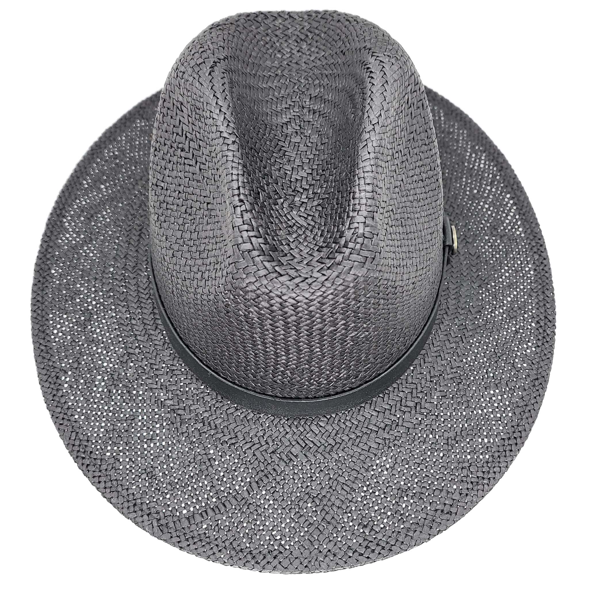 Black Fedora Style Straw Hat