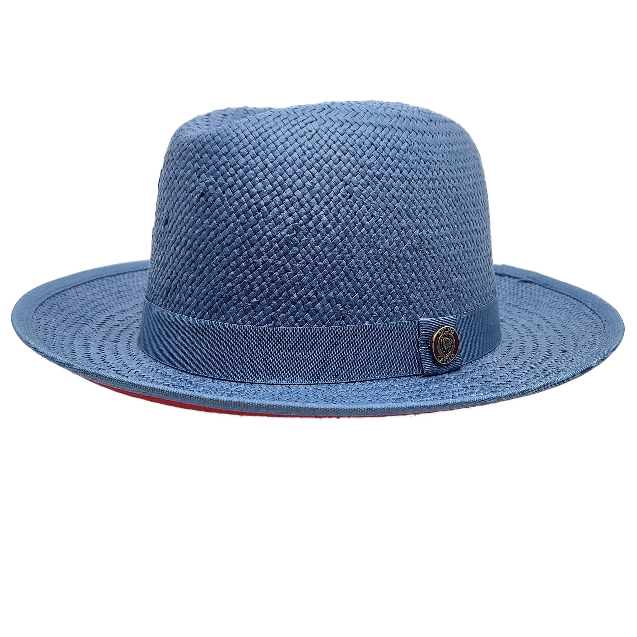 Denim Contrast Bottom Straw Hat - Stylish and practical accessory for men and women, perfect for outdoor events and everyday wear