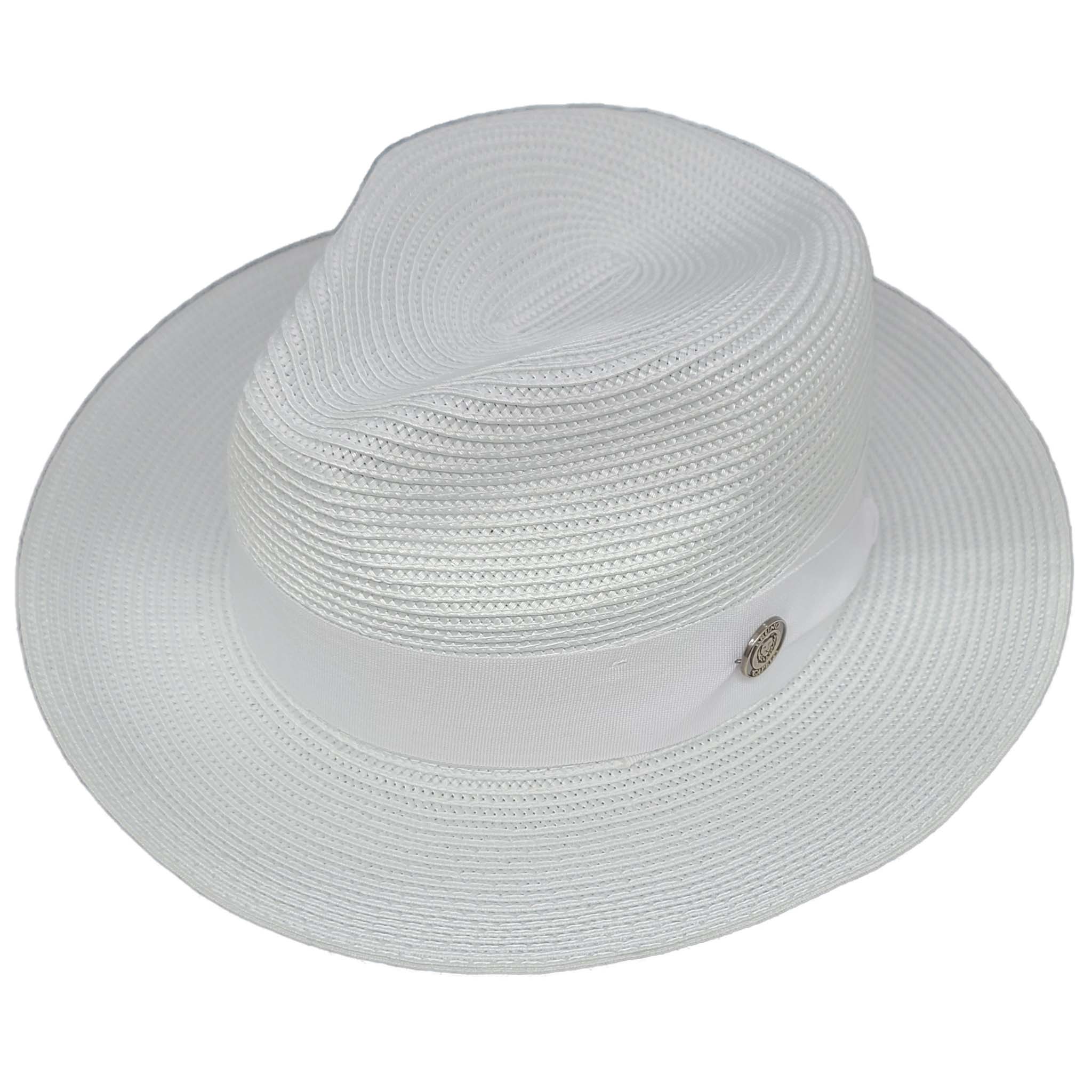 Men's and Women's White Fedora Hat - High-quality, lightweight, and comfortable hat, ideal for summer weddings, beach outings, and other occasions.